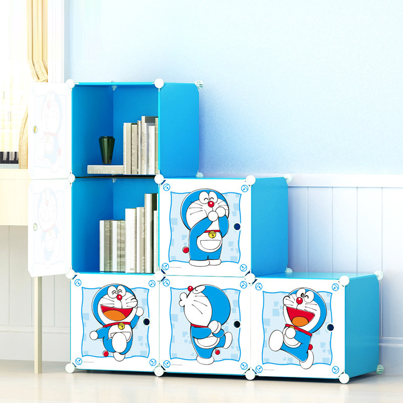 Tủ nhựa lắp ghép 6 ô bậc thang cửa hình
