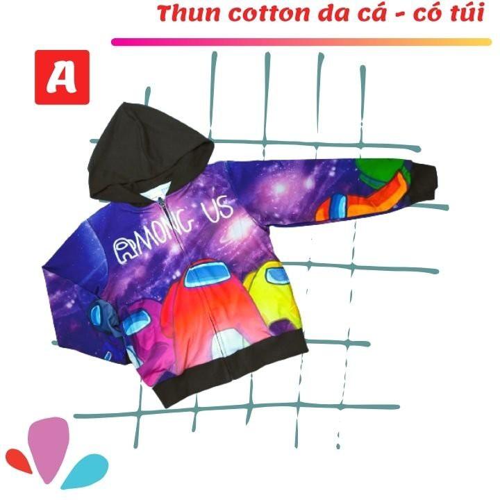 Áo khoác Among US trẻ em từ 23-42kg- Áo lạnh bé trai thun cotton da cá - HN.Store115