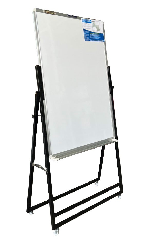 Bảng Flipchart sơn tĩnh điện màu đen 80x120cm-Mặt bảng trắng không ô ly-bảng giá rẻ BAVICO