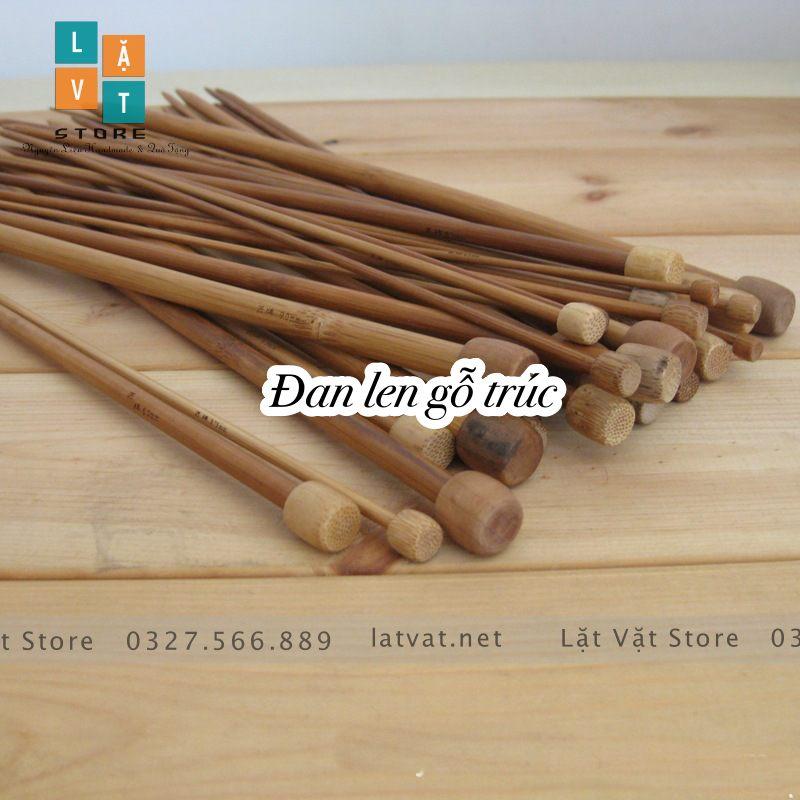 Bán lẻ cặp đan len bằng gỗ tre, gỗ trúc tự nhiên để đan len, làm đồ HandMade