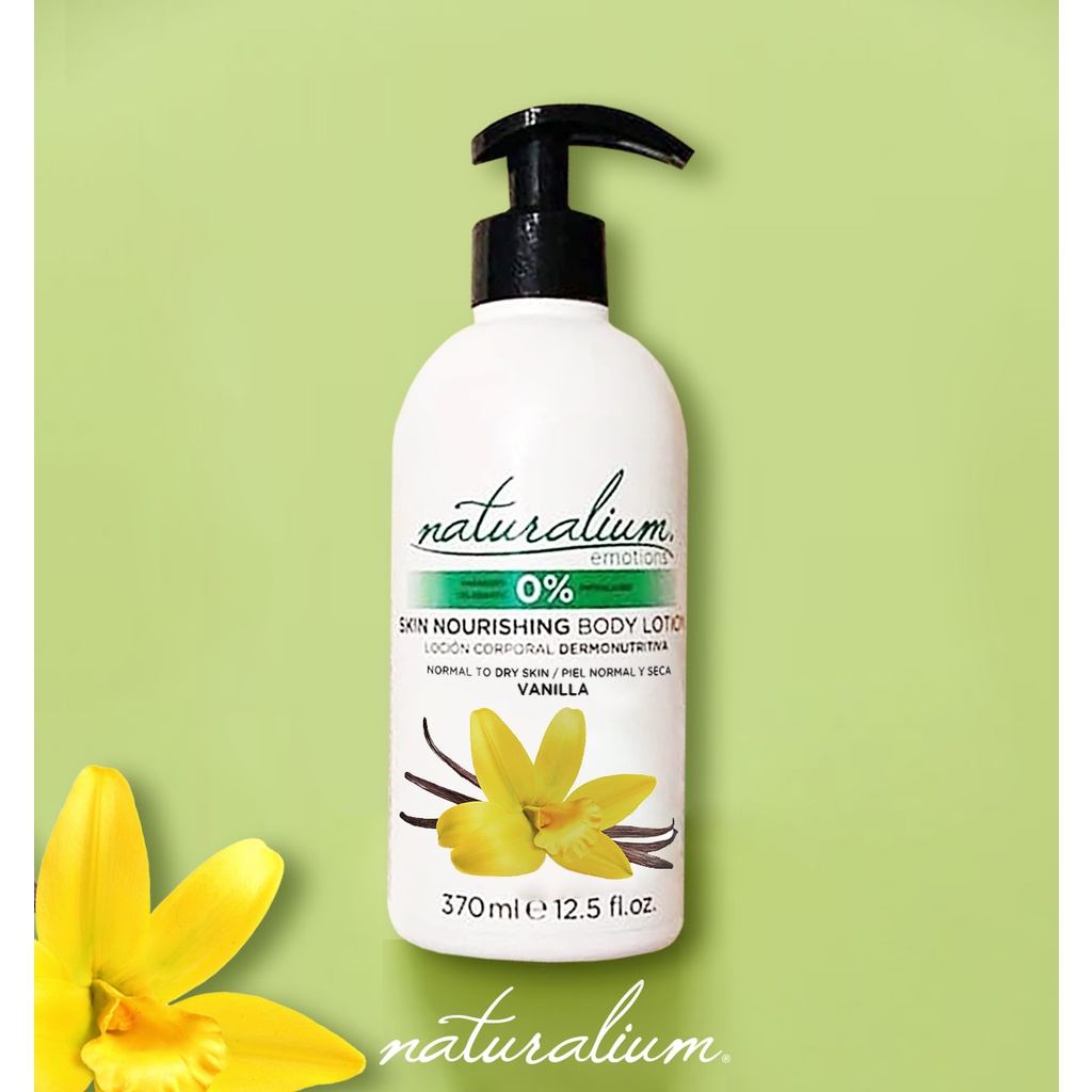 Sữa dưỡng thể NATURALIUM Skin Nourishing Body Lotion hương vani 370ml nuôi dưỡng &amp; tái tạo da