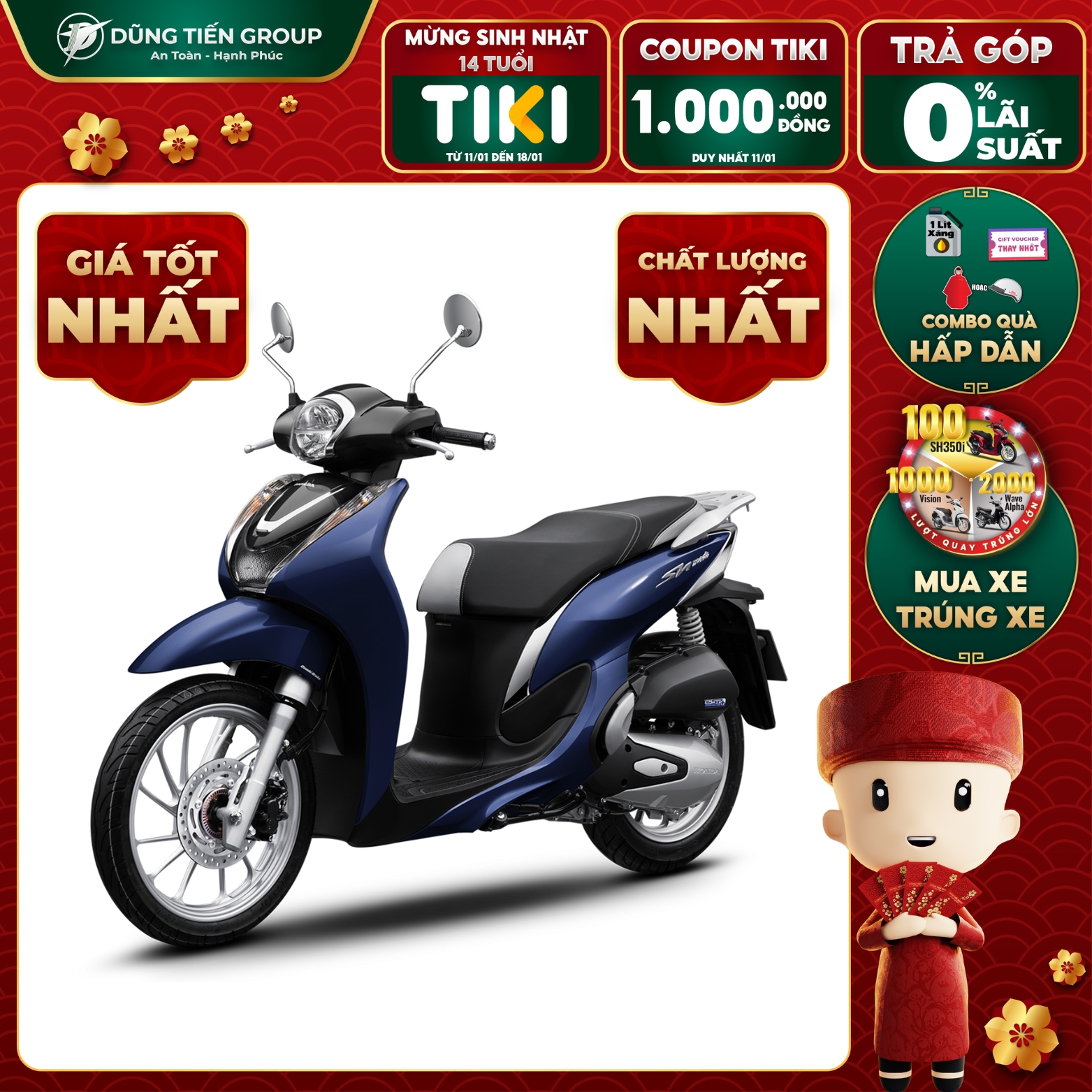 Xe Máy Honda SH Mode 125cc 2024 Phiên Bản Cao Cấp