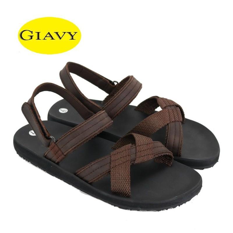 Giày sandal nữ Giavy quai da phối dù SN033