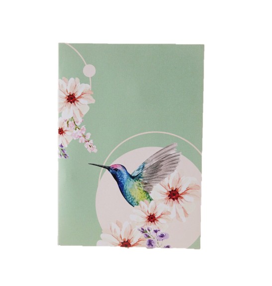 F35 -  Thiệp 3D Chim Ruồi &amp; Hoa Dâm Bụt – Pop Up Card Viethands Giftshop