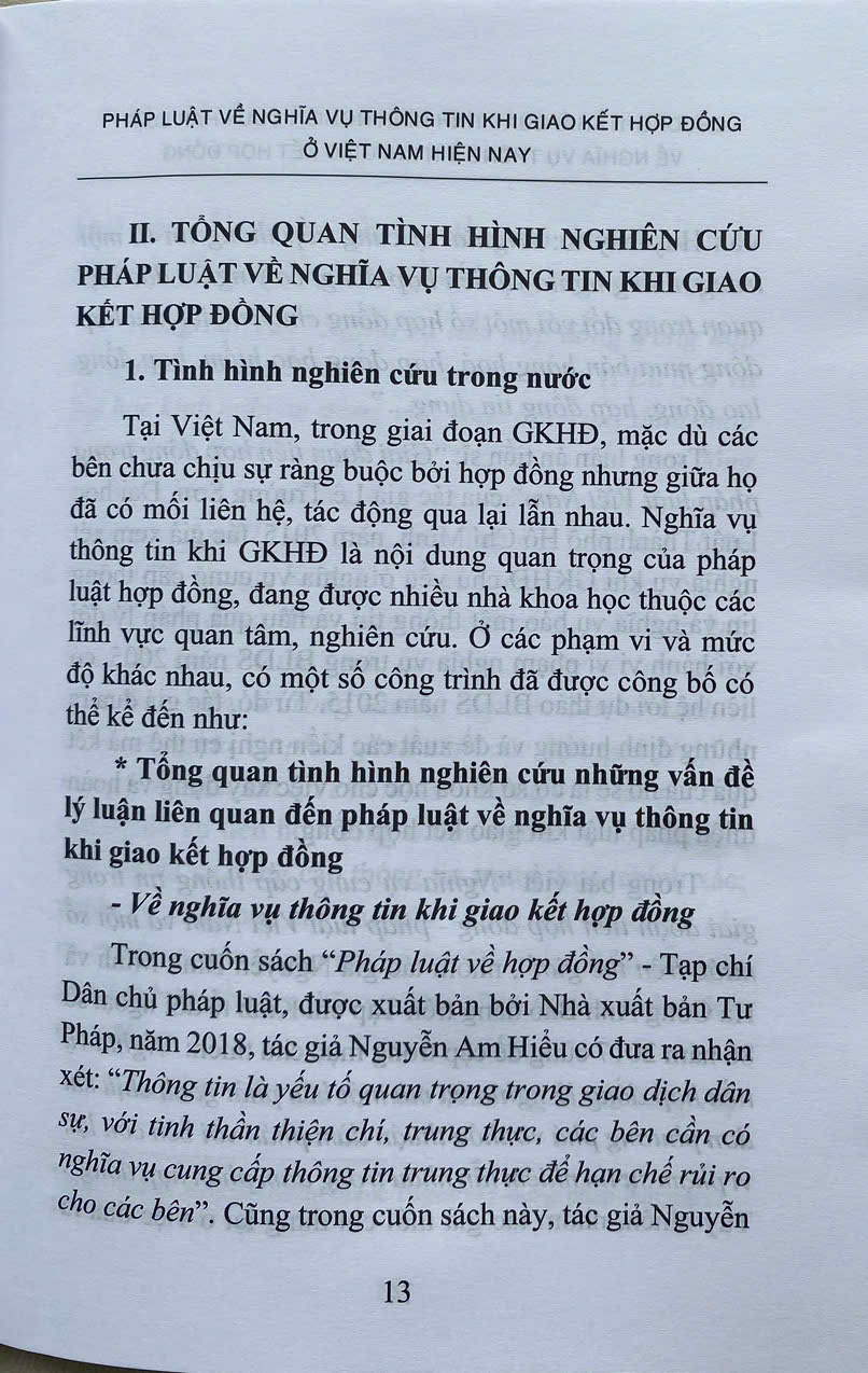 Pháp Luật Về Nghĩa Vụ Thông Tin Khi Giao Kết Hợp Đồng Ở Việt Nam Hiện Nay