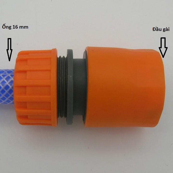 ĐẦU NỐI ỐNG 16MM RA ĐẦU NỐI GÀI MÀU CAM - 557