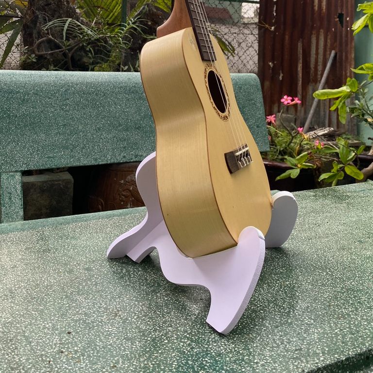 Chân Đàn Ukulele DE85 - Giá đỡ đàn xếp gọn chất liệu Gỗ màu nâu - trắng Sang Lịch Sự | violin, mandolin
