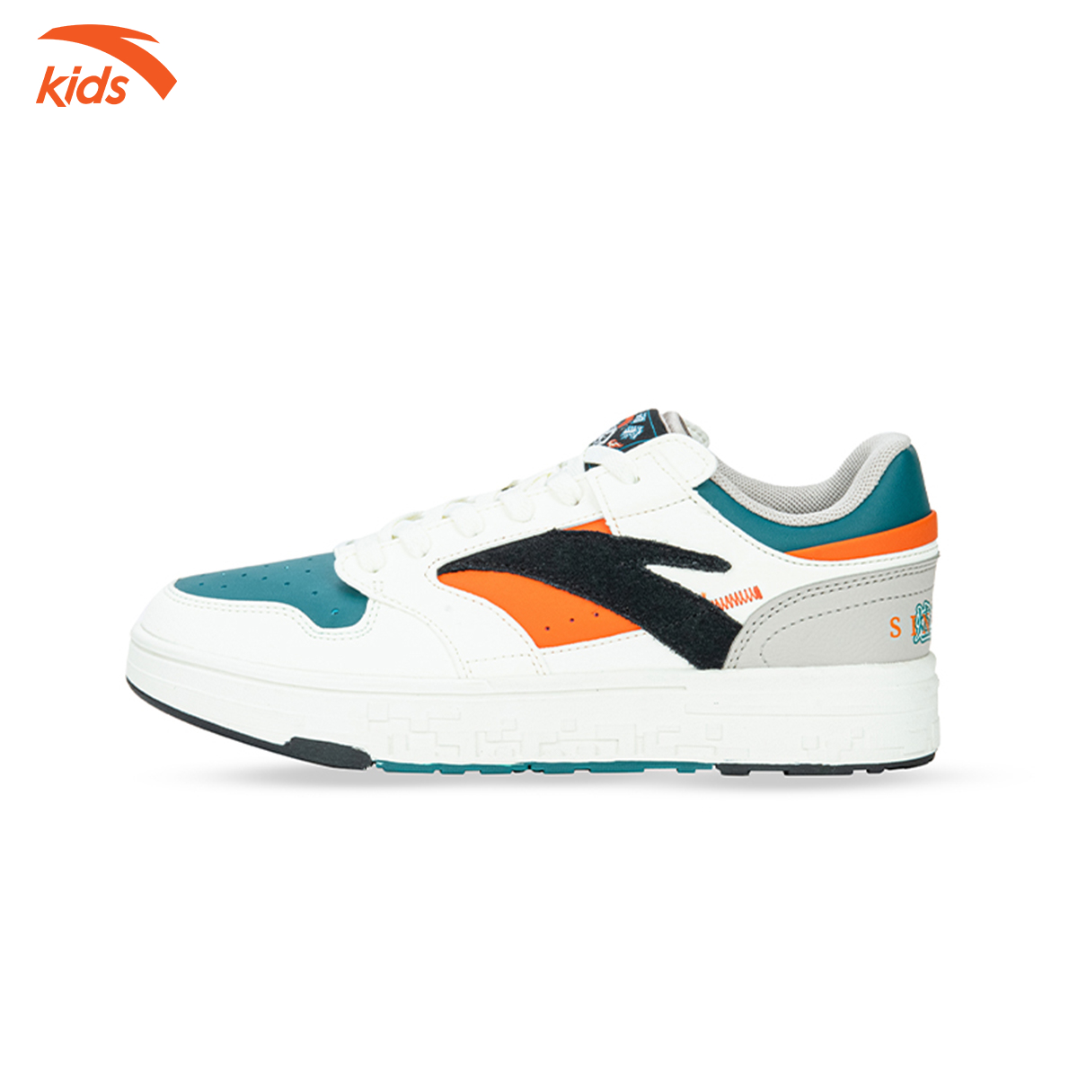 Giày đế bằng bé trai Anta Kids thiết kế dây buộc, da PU mềm mịn 312238002-5