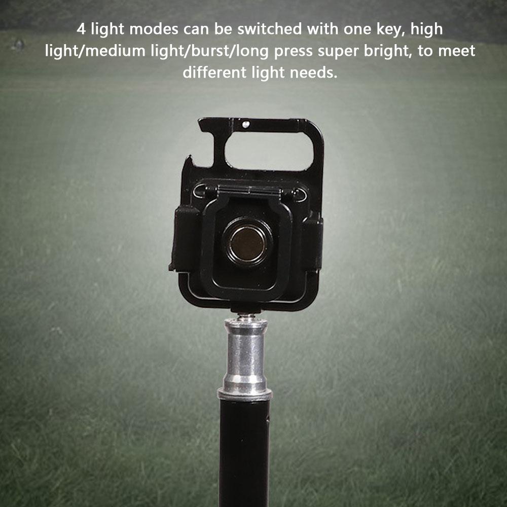 Mini LED Flashlight Portable Emergency Light USB Keychain Light COB Working Lamp with 4 Lights Bottle Opener Magnet Base