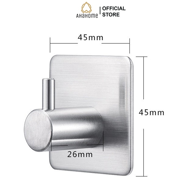 COMBO 5 Móc Dán Tường Inox 304 Cao Cấp - Keo 3M Siêu Dính - Treo Quần Áo, Khăn, Dụng Cụ Bếp, Đồ Nhà Tắm