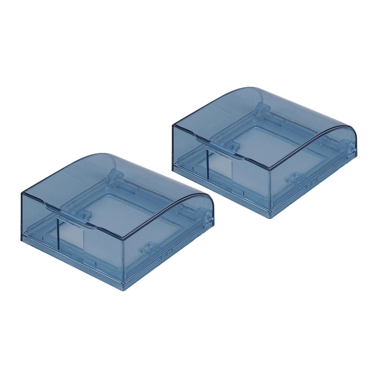 2x 2x Waterproof Wall Socket Housing Clear Durable Cover for Switch