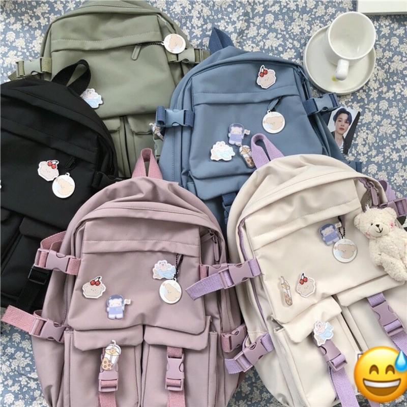 Balo nắp gập ulzzang nhiều màu