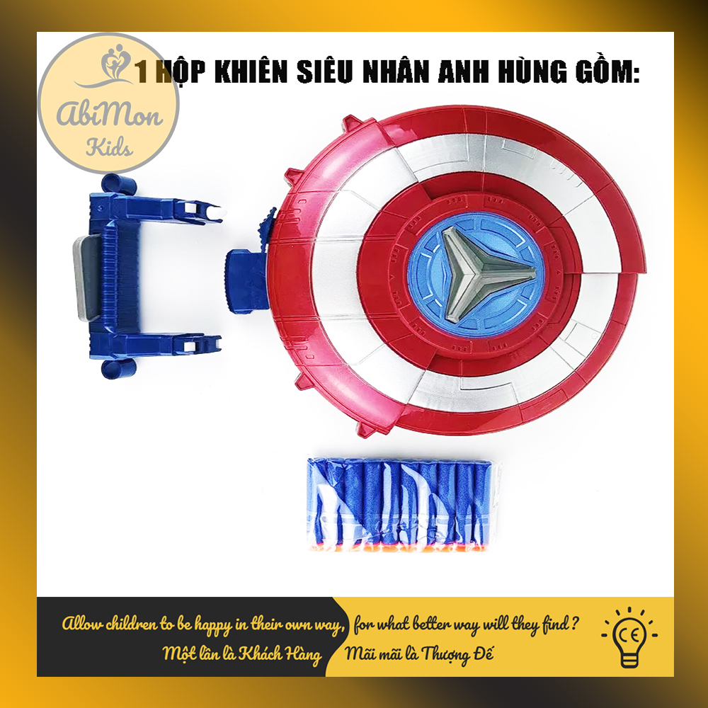 Đồ Chơi Khiên Đội Trưởng Mỹ Cho Bé (Captain America) || Đồ chơi Gỗ - Giáo dục - An toàn - Thông minh