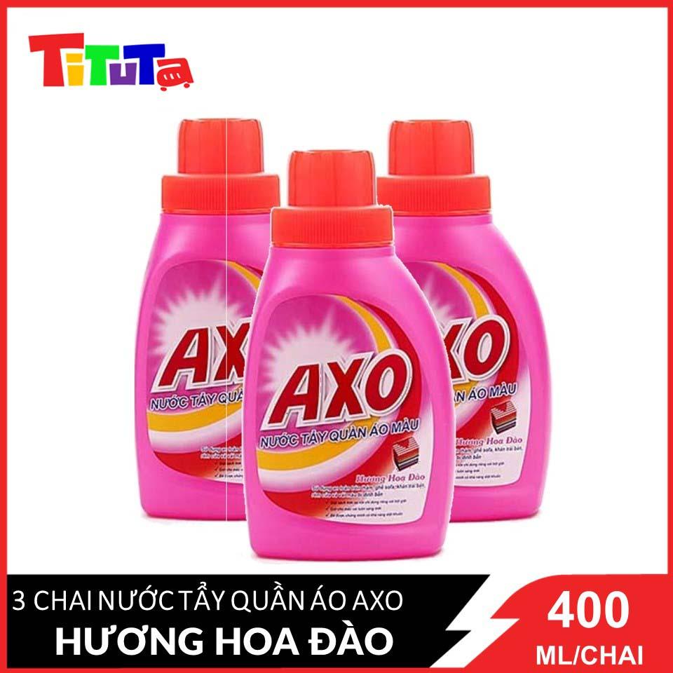 COMBO 3 Nước Tẩy Quần Áo Axo Hương Hoa Anh Đào 400ml X3