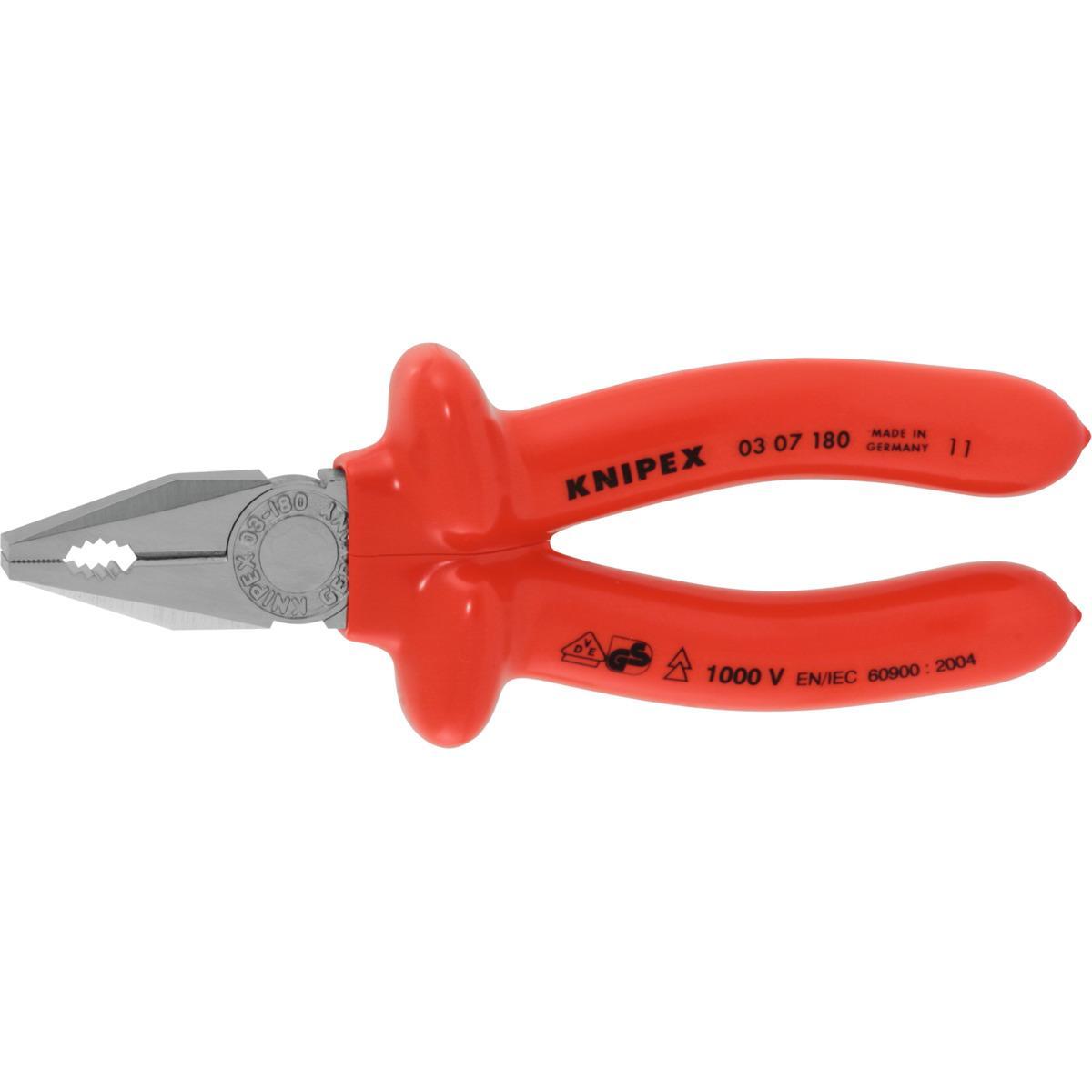 Kềm Đa Năng Knipex Dài 200 Mm Tay Cầm Đúc Cách Điện 1000 V 03 07 200 - Hàng Chính Hãng 100% từ Đức