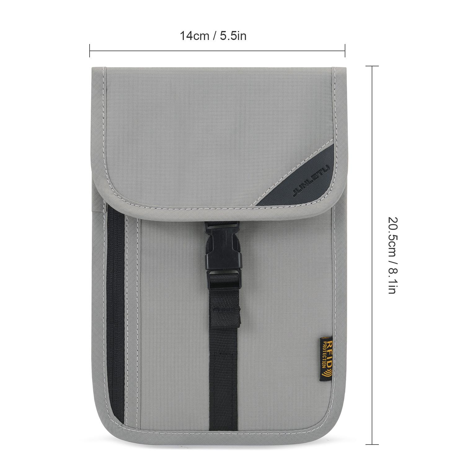Ví đeo cổ đựng hộ chiếu có ngăn chặn RFID