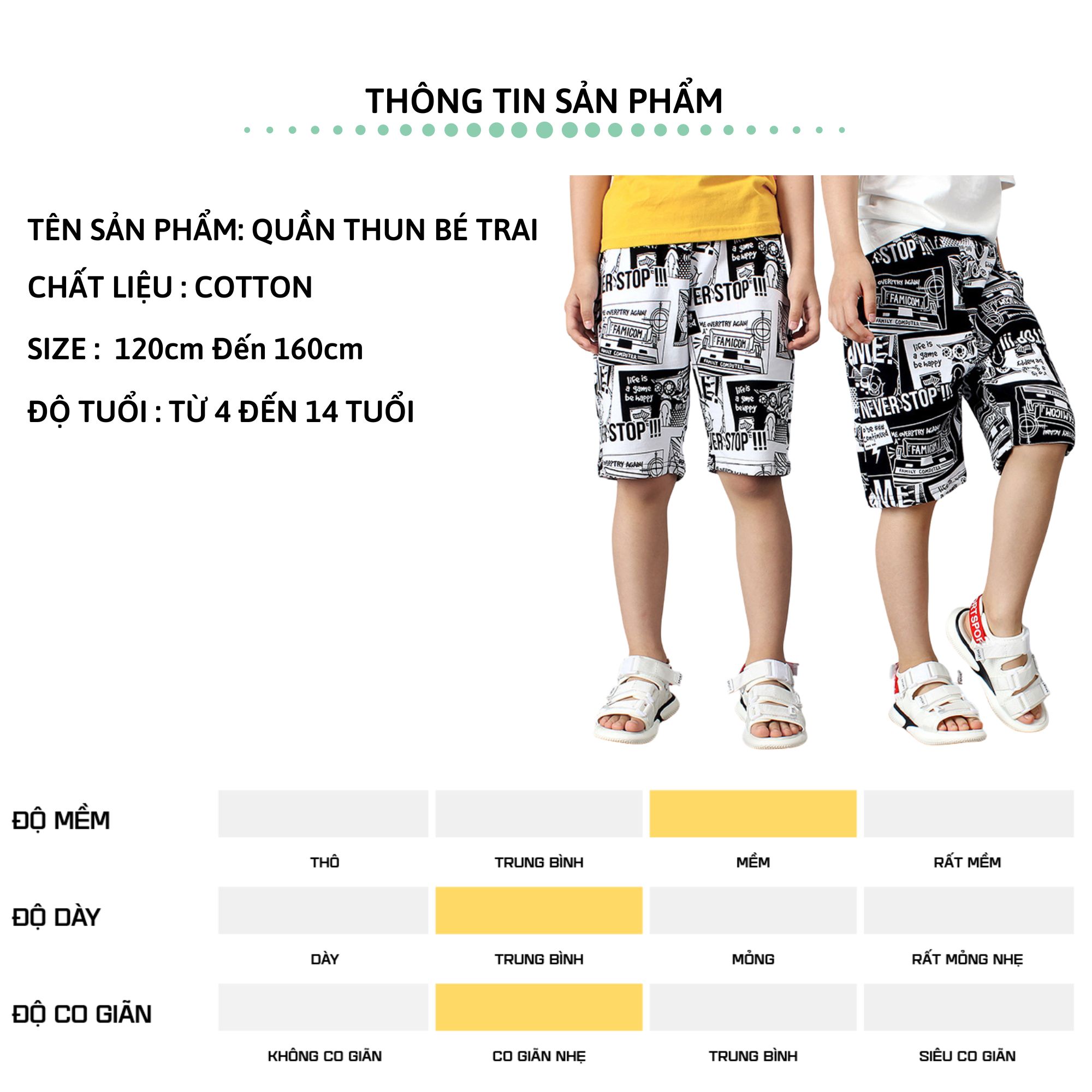 Quần short bé trai 27Kids Aowkulae Quần đùi thể thao nam cho trẻ từ 4-14 tuổi BSPS10