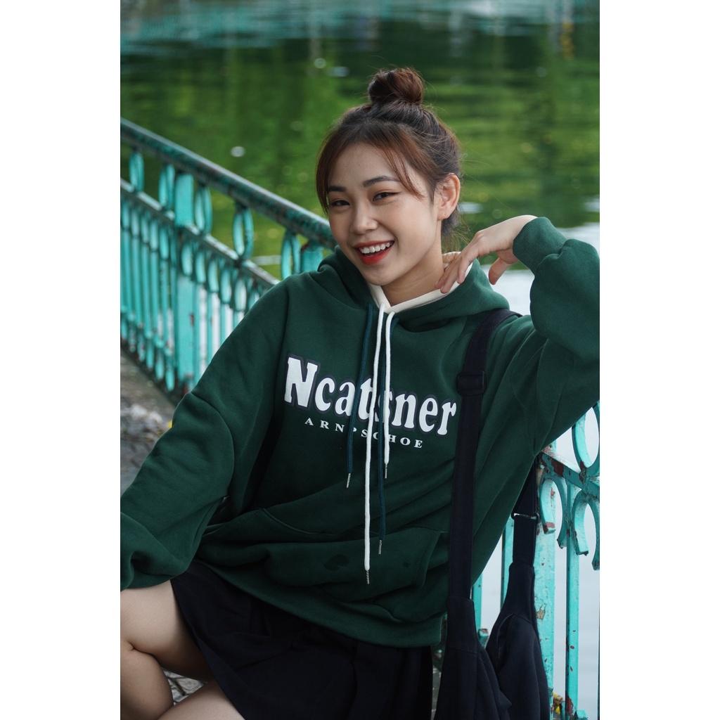 Áo Hoodie Nỉ Nam Nữ SCATSNER Mũ 2 Lớp Dáng Thụng Dây Rút