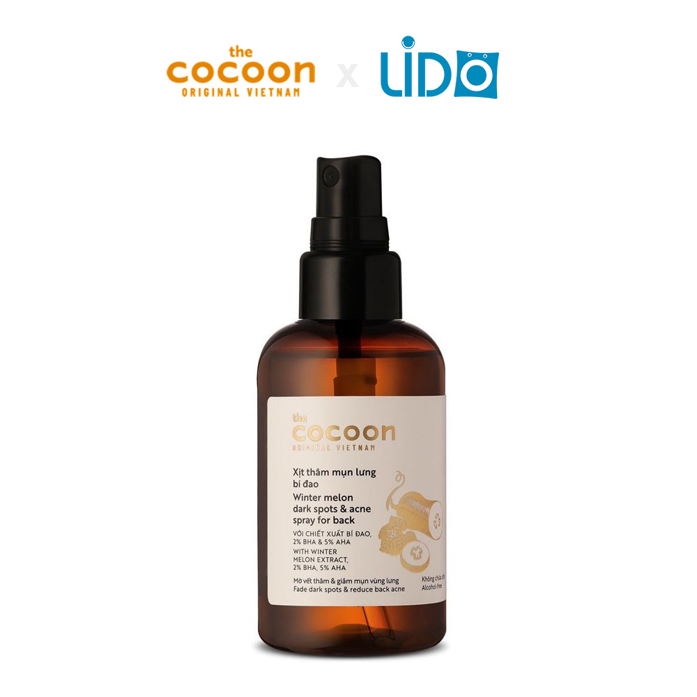 Xịt thâm mụn lưng bí đao cocoon 140ml Thuần Chay