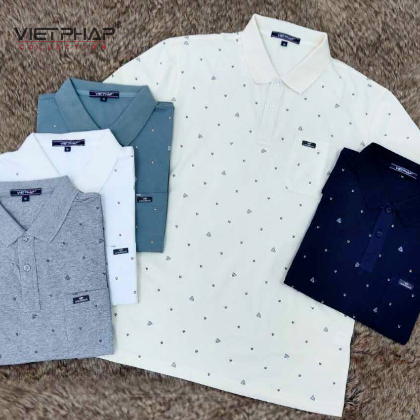 Áo Thun Polo Nam Trung Niên Tay Ngắn Có Túi Cao Cấp 30094 Việt Pháp