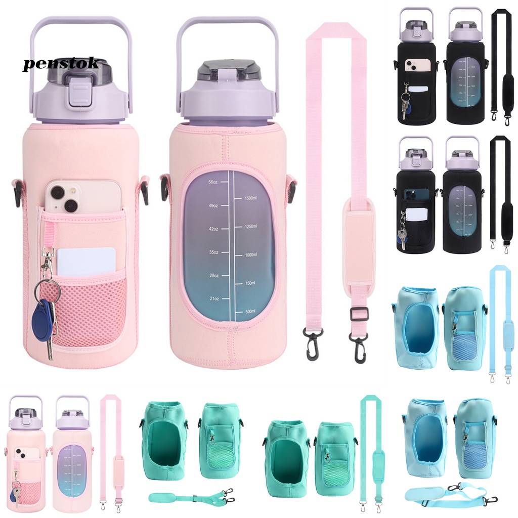 Túi Đựng Bình Nước Cách Nhiệt Thể Thao 2L Có Dây Đeo Và Giá Đỡ Điện Thoại - Loại 1 - Hàng CHính Hãng MINIIN