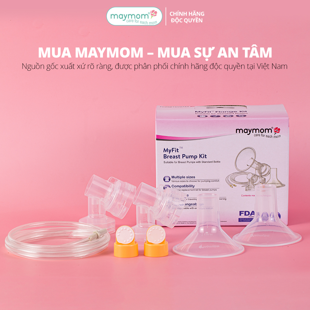 Bộ Phụ Kiện Máy Hút Sữa Medela Pump Thương Hiệu Maymom, Phễu Size Từ 10-32mm