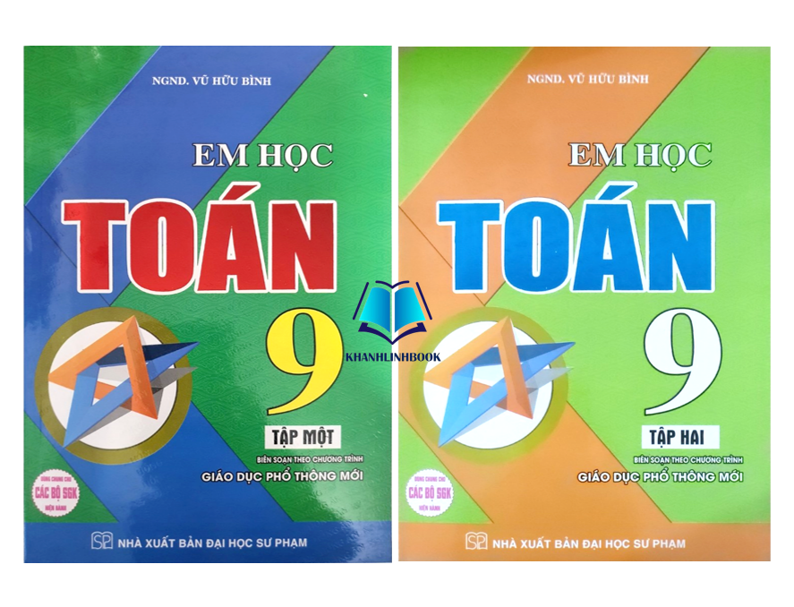 Sách - Combo Em học toán 9 - tập 1 + 2 biên soạn theo chương trình giáo dục phổ thông mới (HA)