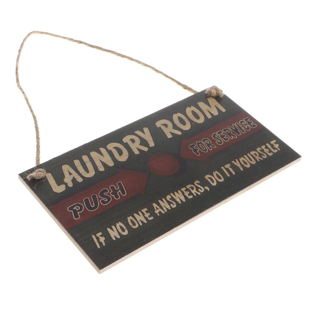 Laundry Room Wooden Hanging Plaque Gift Sign Wall Decor