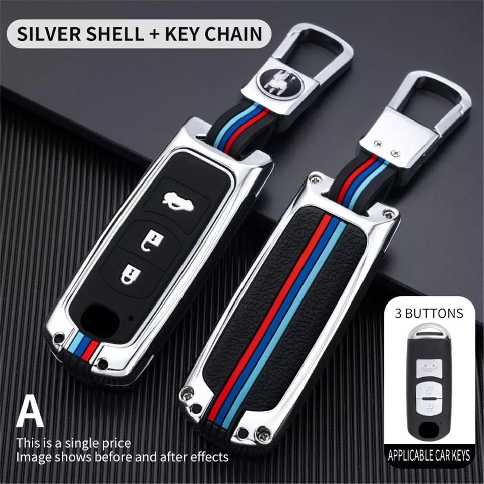 Ốp Chìa Khóa Xe Mazda 3, CX5, Mazda 6,...Cao Cấp Chất Liệu Hợp Kim Đẹp, Sang Trong - Bảo Vệ Chìa Khóa Xe Hơi