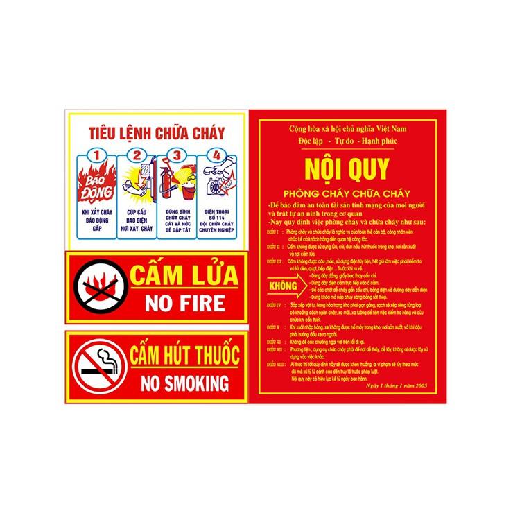 Bảng Tiêu Lệnh, Nội Quy Phòng Cháy Chữa Cháy