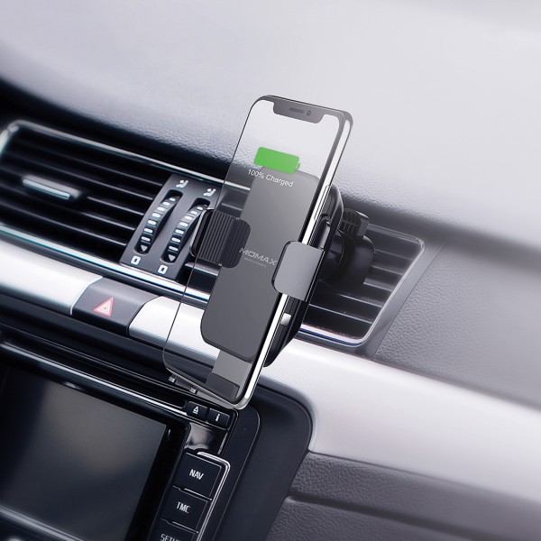 Sạc không dây và tự động kẹp điện thoại trên xe hơi Q. Mount Smart - Hàng chính hãng MOMAX
