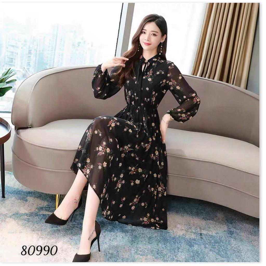 ĐẦM VOAN LỤA HOA DỰ TIỆC DÀNH CHO CÁC QUÝ CÔ KME FASHION