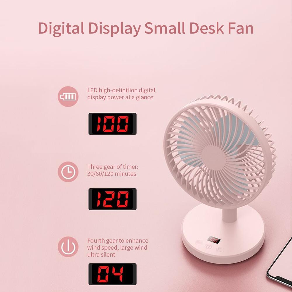 Quạt bàn nhỏ hiển thị đèn LED kỹ thuật số