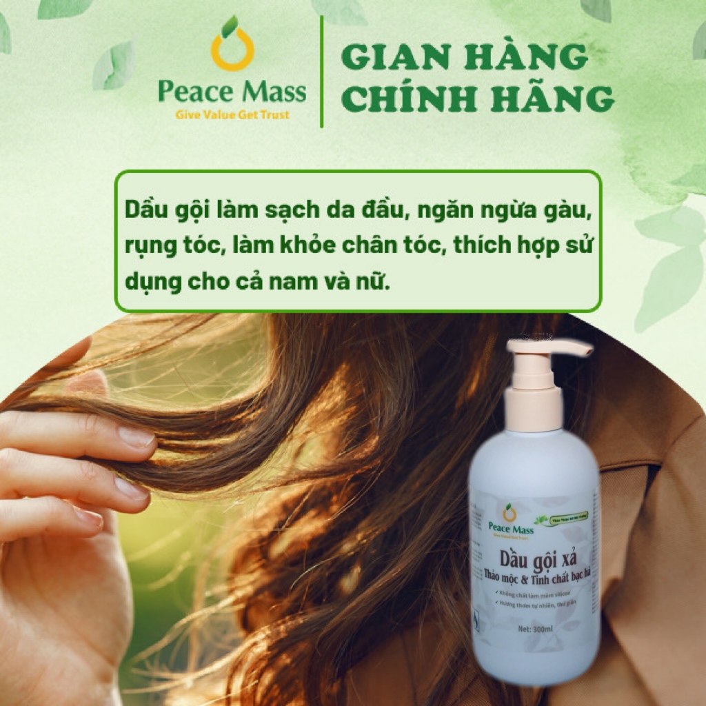 Dầu Gội Xả Thảo Mộc Peace Mass 300ml