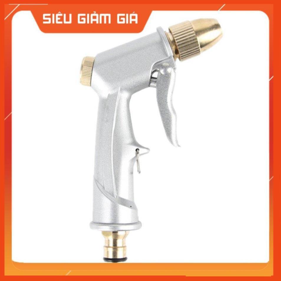 Bộ dây vòi xịt nước rửa xe, tưới cây . tăng áp 3 lần, loại 7m, 10m 206701 đầu đồng, cút, nối PE