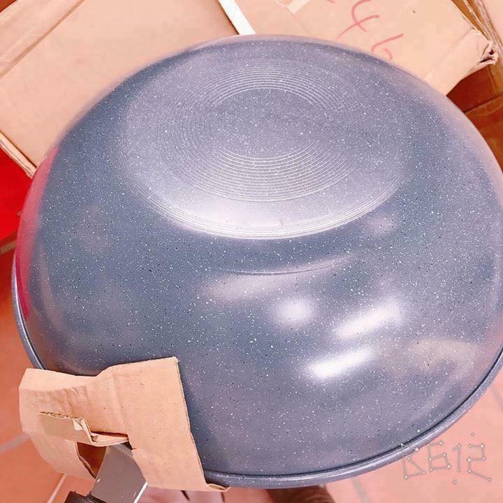 Chảo Vân Đá Ceramic 32cm Sâu Lòng, Dùng Được Cho Mọi Loại Bếp