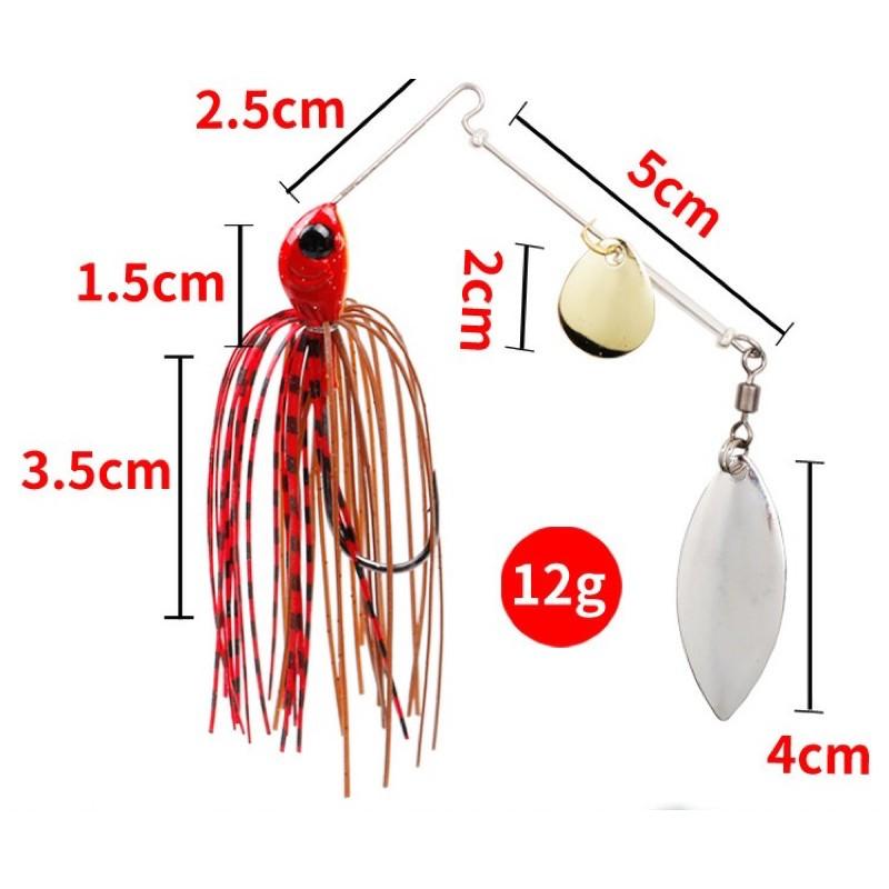 Mồi giả Spinner bait dài 12gr va 18gr