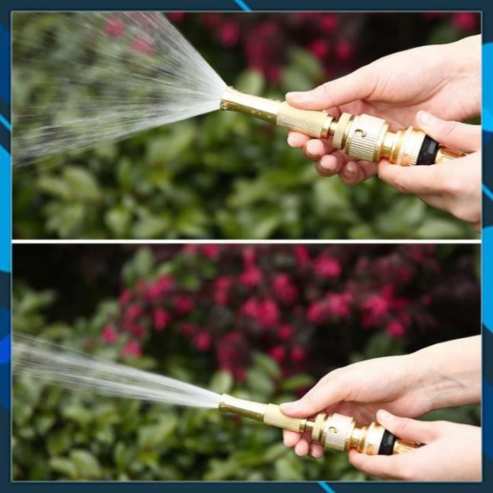Vòi Xịt️ Bộ dây vòi xịt nước rửa xe,tưới cây , loại 7m,10m 206587 đầu đồng,cút đồng+ móc khoá
