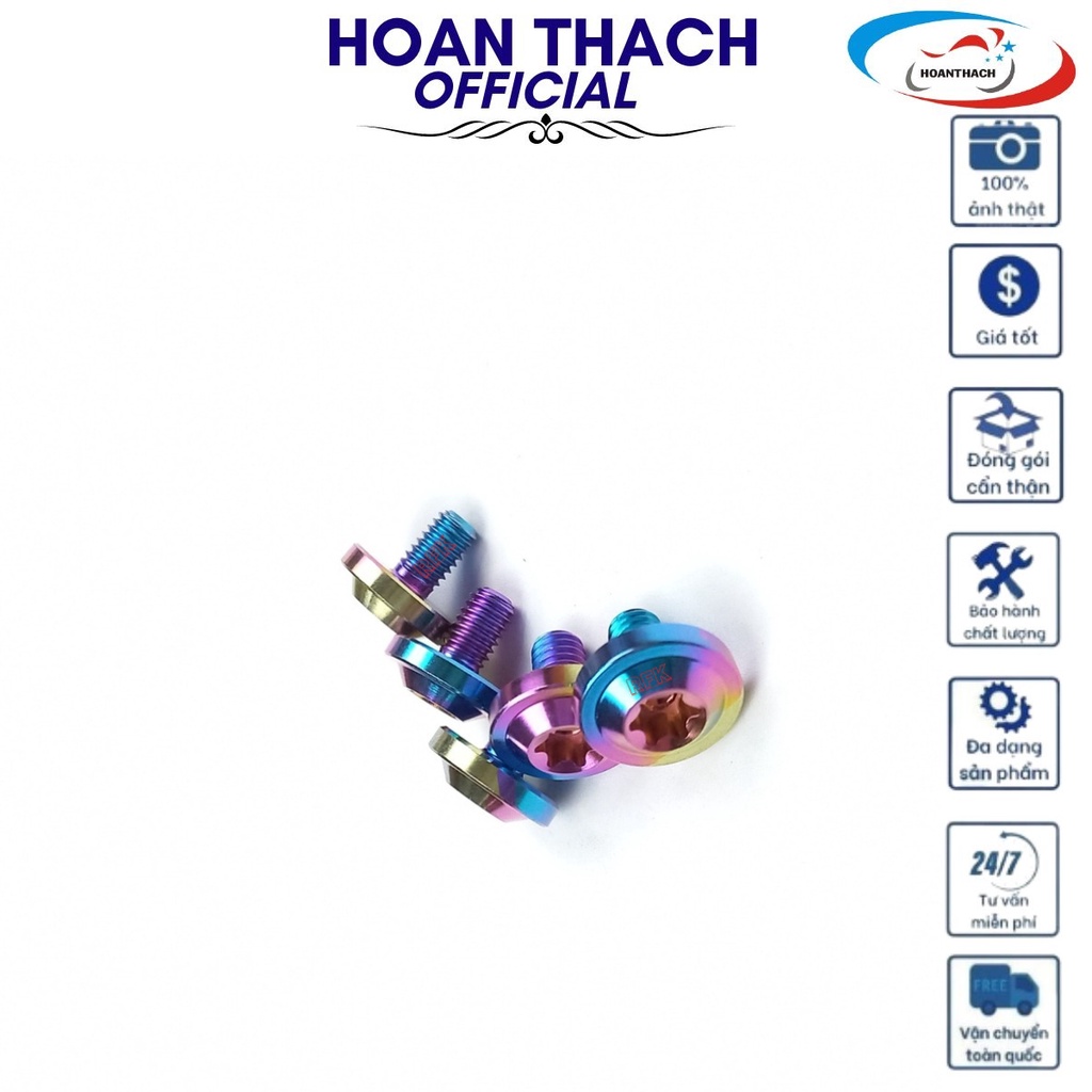 Ốc Gr5 Titan Dù 6L10 7 Màu dùng cho nhiều dòng xe SP016340 (giá 1 con)