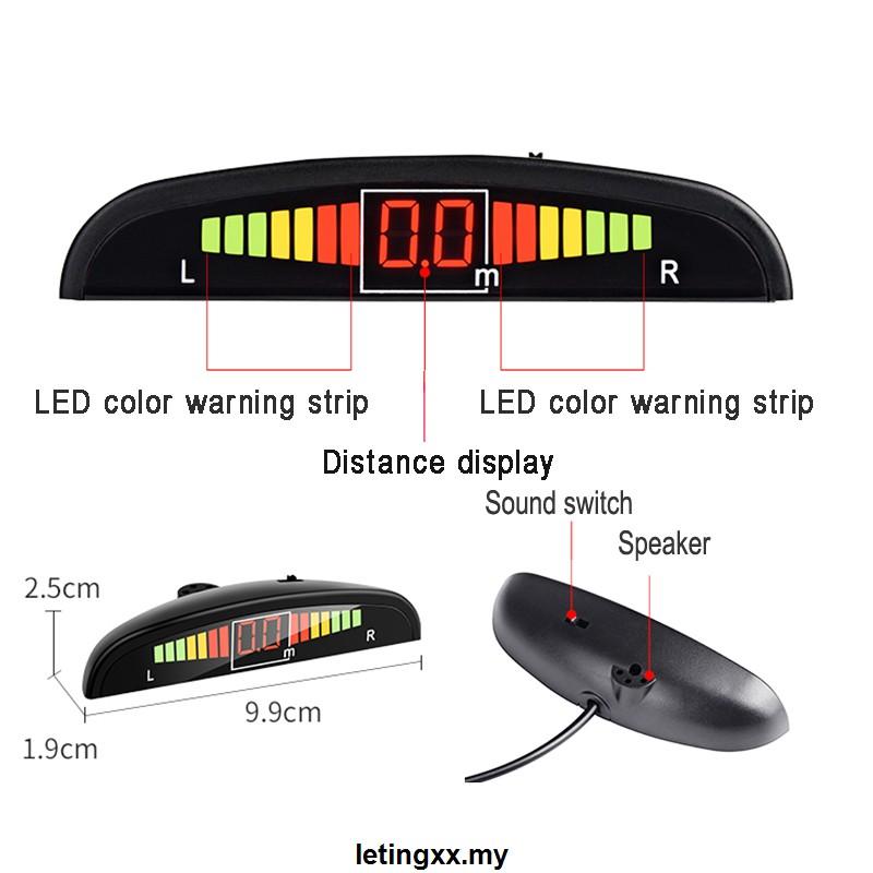 Radar Cảm Biến Đỗ Xe Có Đèn Led Hiển Thị Công Tắc
