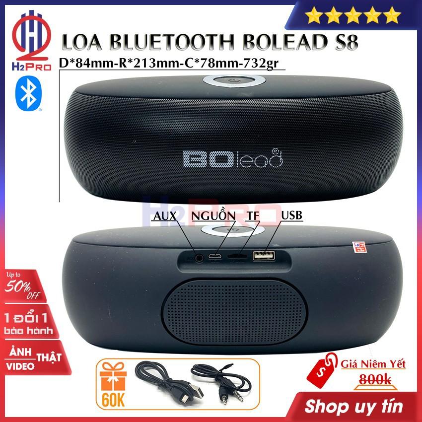 Loa Bluetooth BOLEAD S8 H2Pro cao cấp 2x5W-USB-TF-AUX-FM, loa không dây