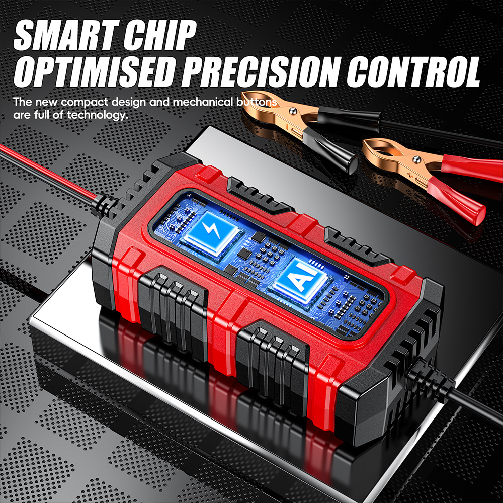 Sạc Ắc Quy FOXSUR 1.5A FBC061215E 6V 12V 4Ah - 30Ah Tự Ngắt Khi Đầy Phục Hồi Ắc Quy Khử Sunfat Chống Ngược Cực