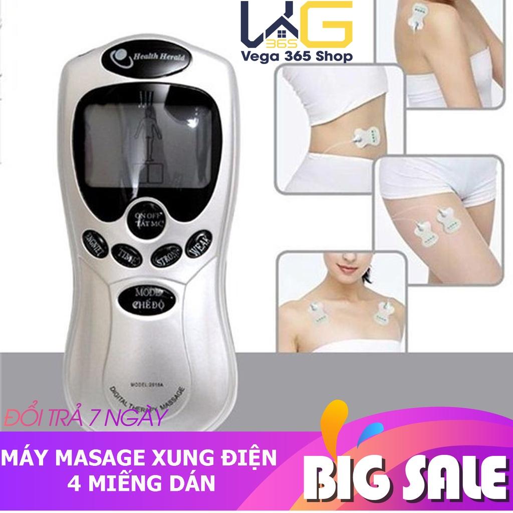 Máy mát xa xung điện trị liệu 4 miếng dán Trắng - Máy cầm tay trị liệu 4 miếng dán - Yumeshop94