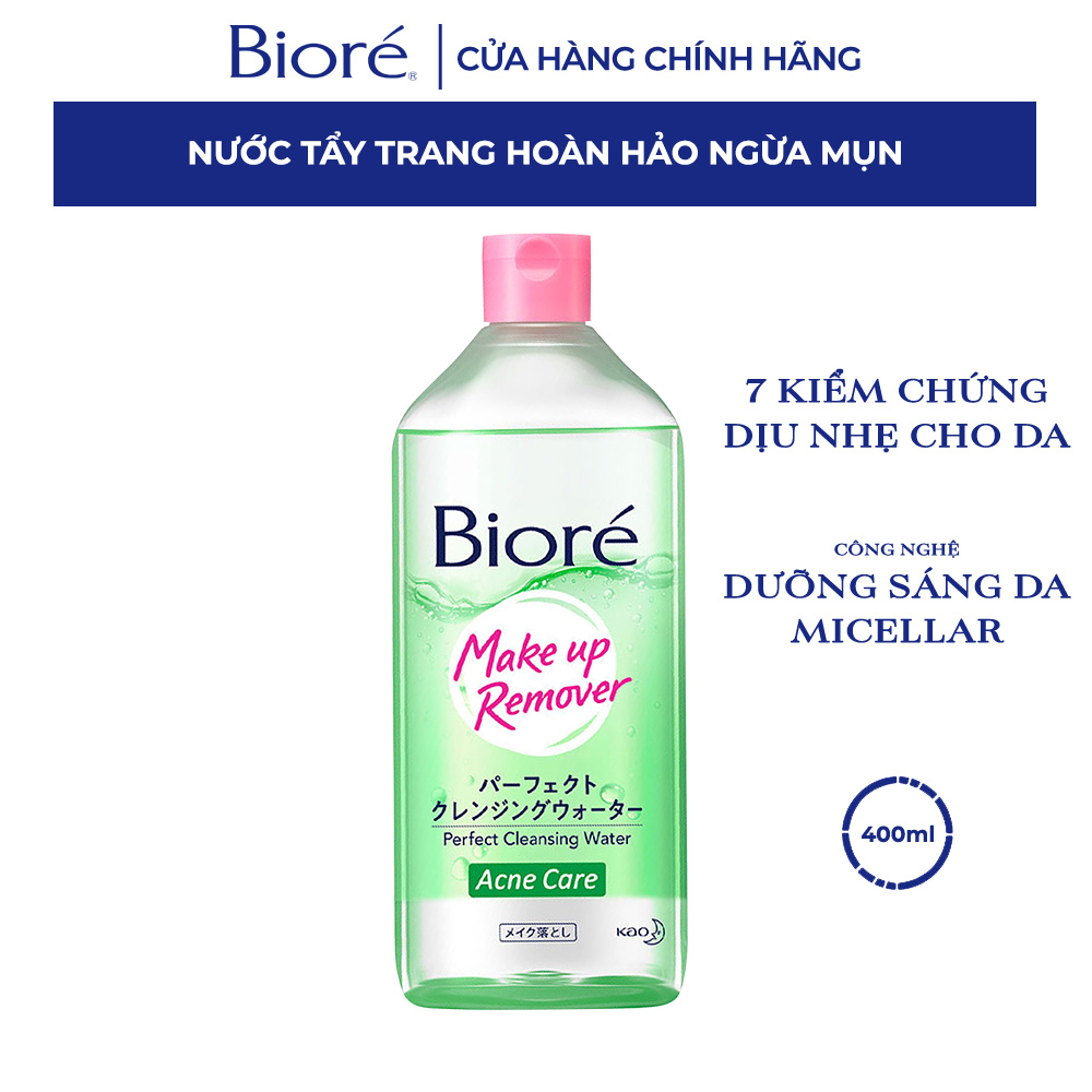 Bioré Nước Tẩy Trang Hoàn Hảo Ngừa Mụn Bioré Make Up Remover Perfect Cleansing Water Acne Care 400ml