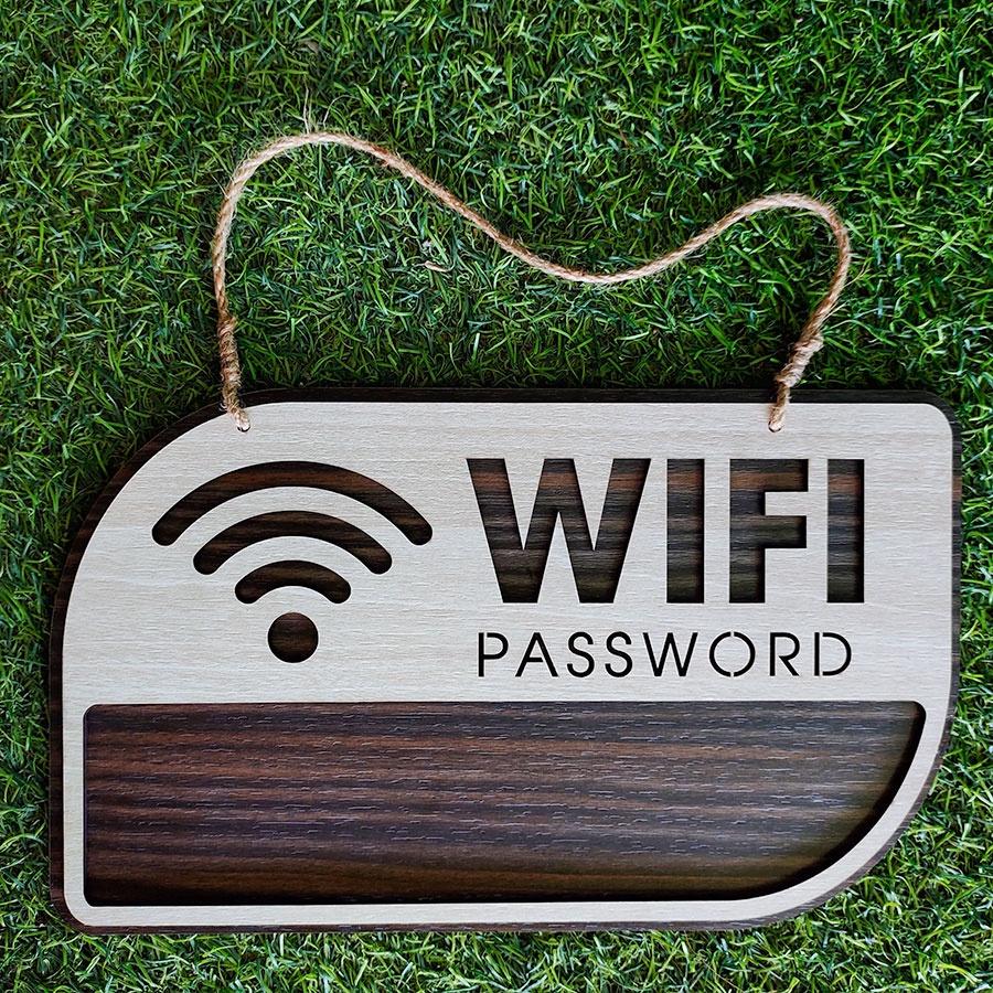 Bảng Wifi Gỗ Decor thông tin TW07