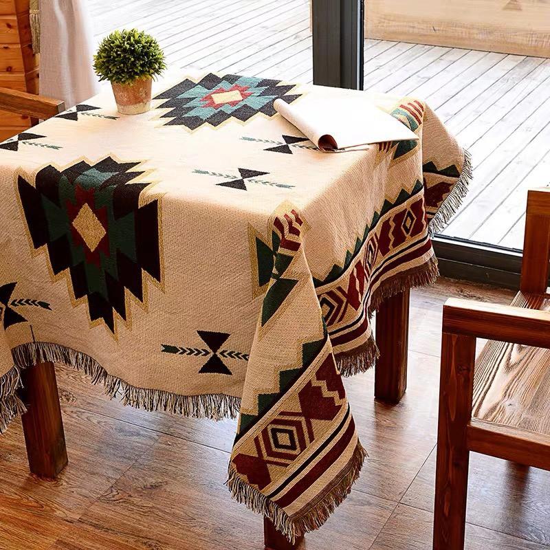 Khăn phủ Vintage Vải Cotton Cao Cấp Nhập Khẩu Sử dụng 2 mặt 130x180