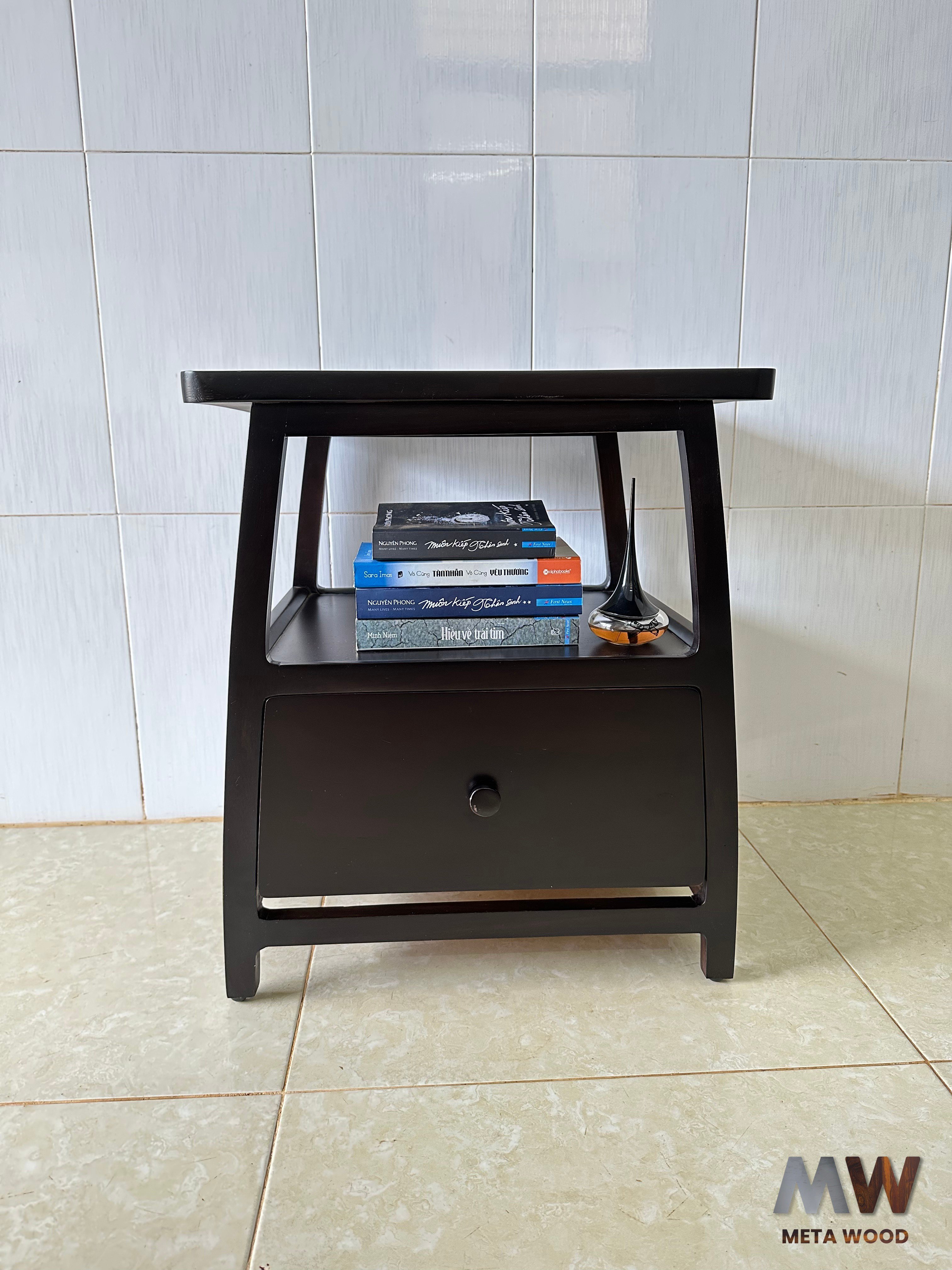 Tab đầu giường gỗ tự nhiên cao cấp, gỗ Lim Tali và gỗ Muồng đen