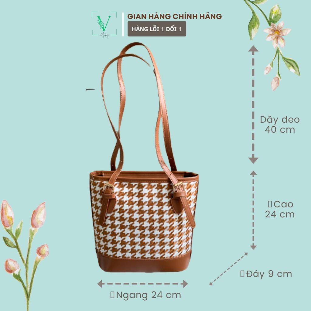 Túi Tote vải, túi xách nữ kẹp nách đeo chéo thời trang công sở Retro Cho Nữ SKU: 081 - VICTORY BAG STORE