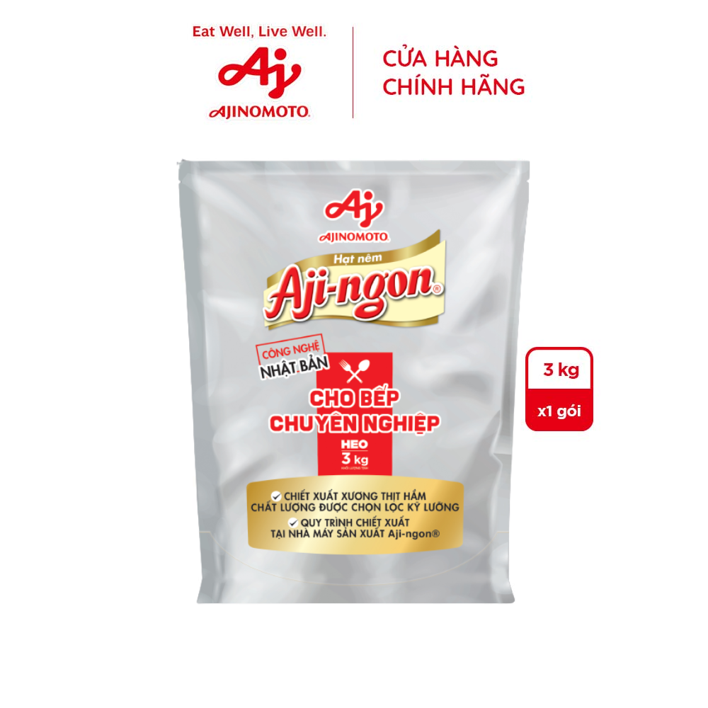 Gói Hạt Nêm Aji-ngon® Heo 3kg/Gói