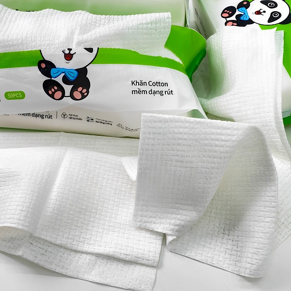 Khăn Vải Cotton Beyaki Chăm Sóc Da Mẹ Và Bé - Hộp Rút 50 tờ 20x20 cm